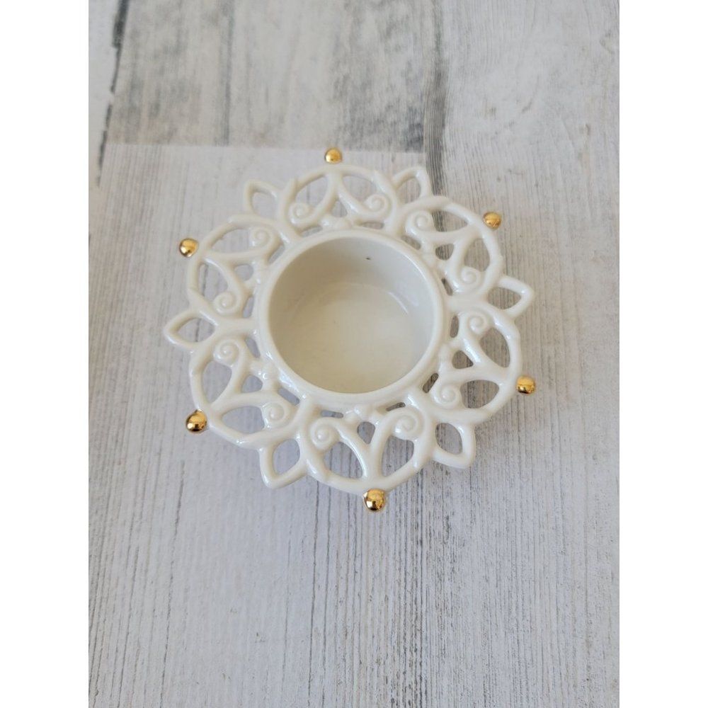 Lenox snow lights tea light holder shine Xmas‎ candle decor home